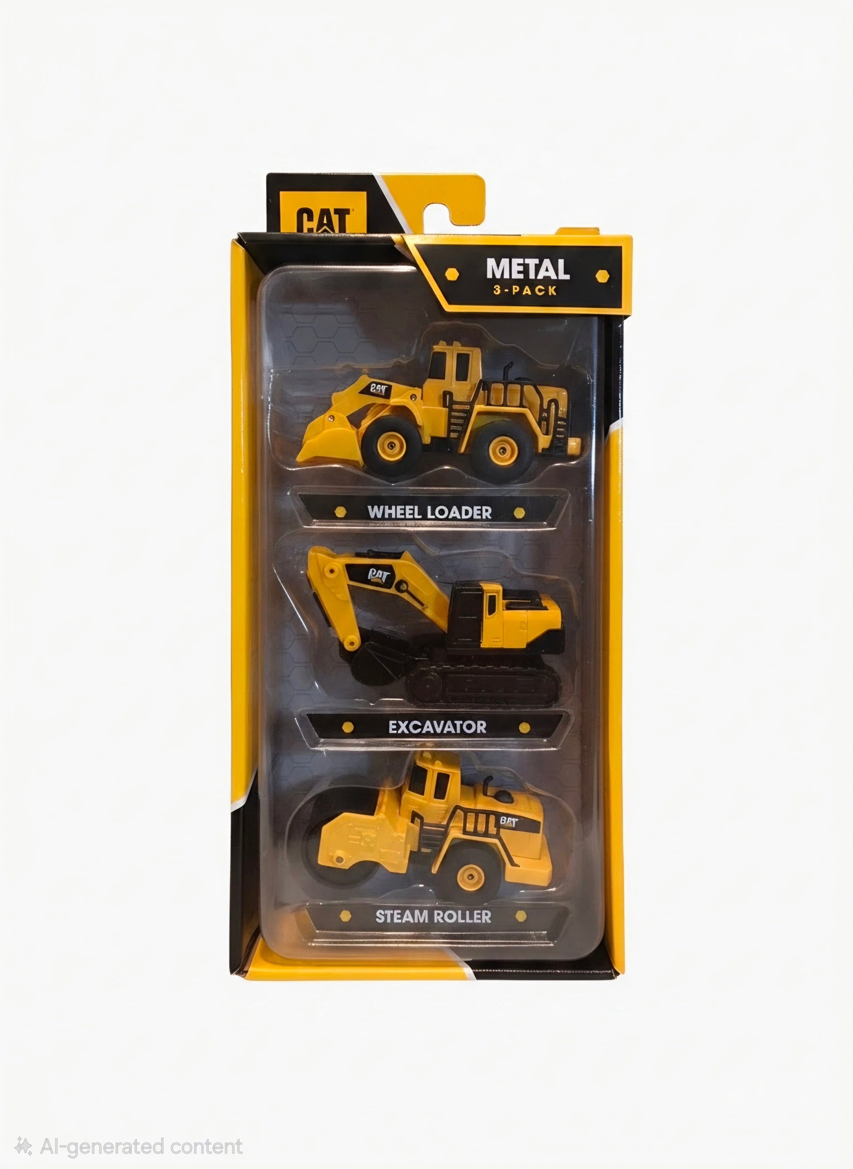 3-Pack Metal Construction Toy Vehicles