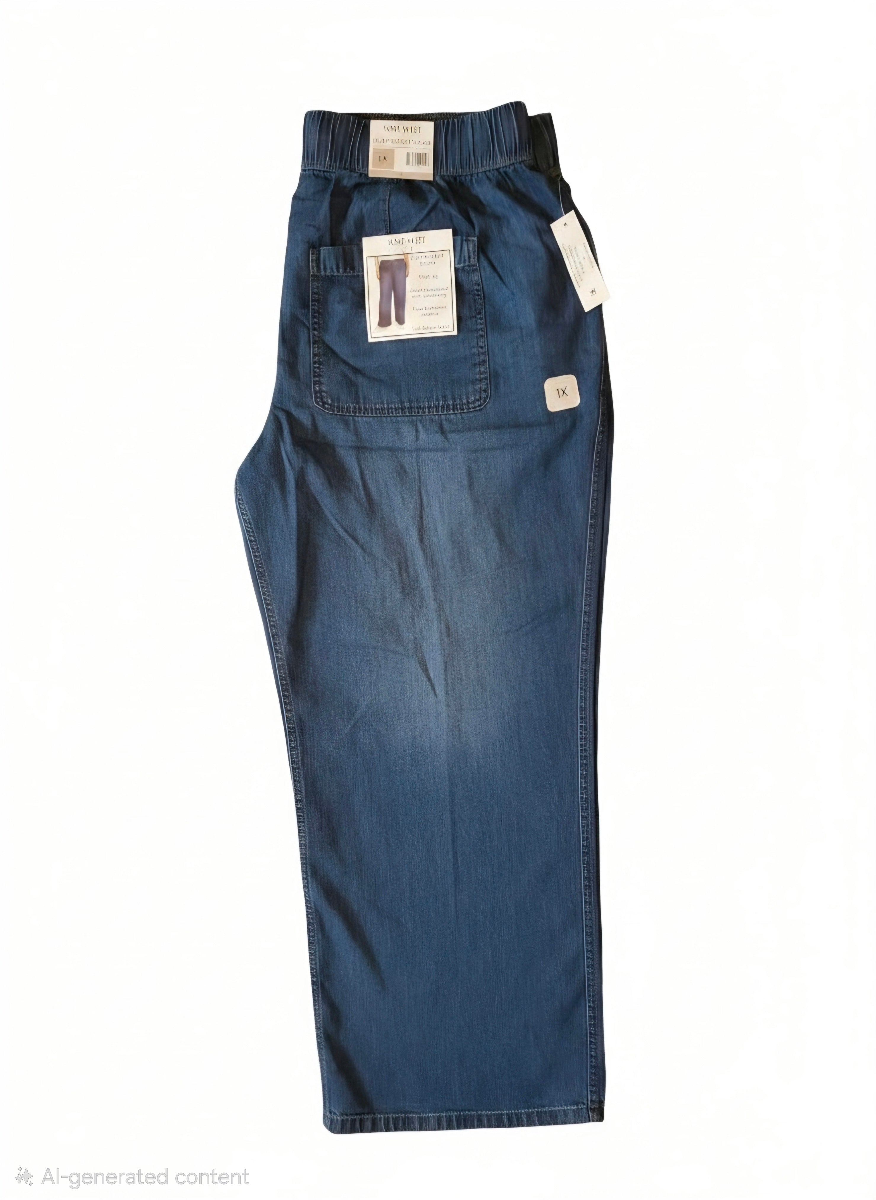 Nine West Women's Lightweight Denim X Pant - Size 1X