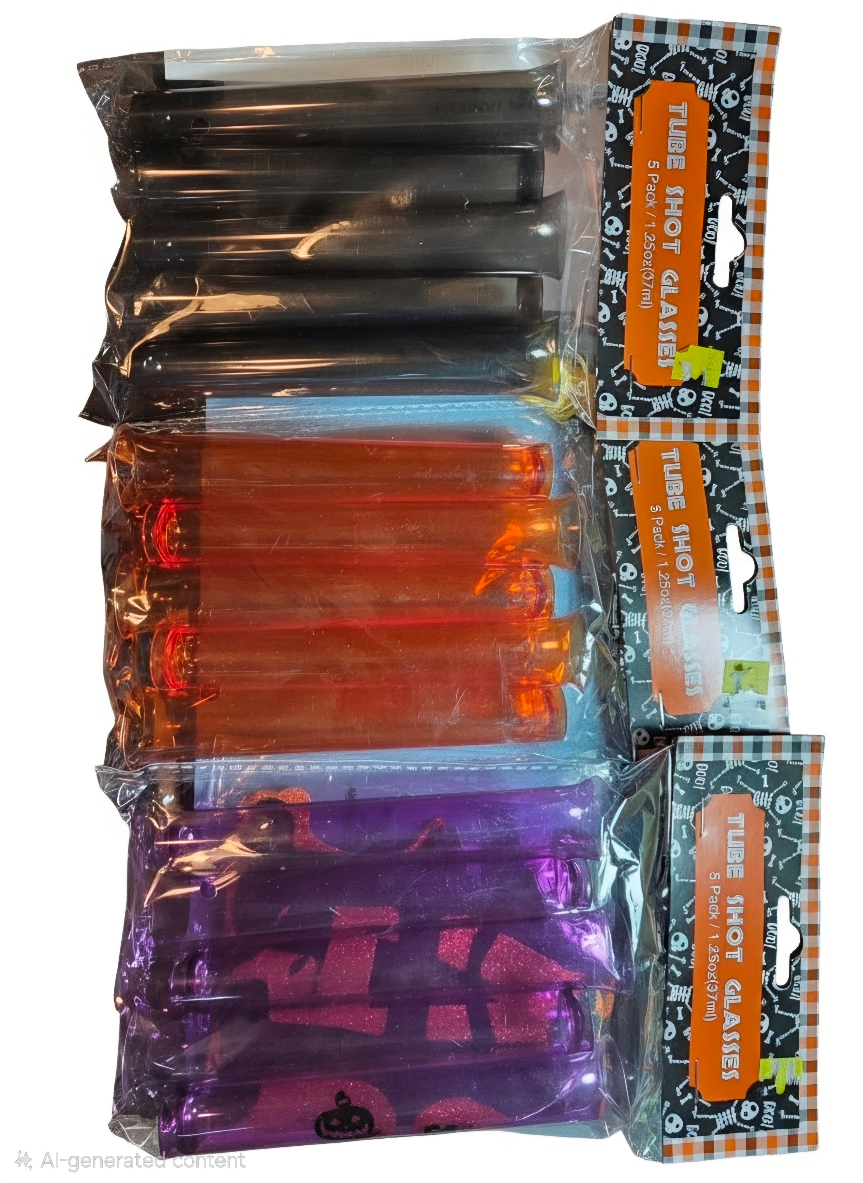 Halloween Tube Shot Glasses - 5 Pack