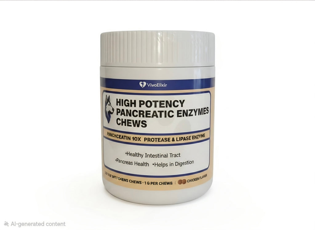 Viva Elixir High Potency Pancreatic Enzyme Chews for Dogs